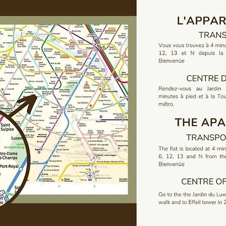 Апартаменты Prox.Gare Montparnasse-Galeries Lafayette! 4Pers. Париж Экстерьер фото
